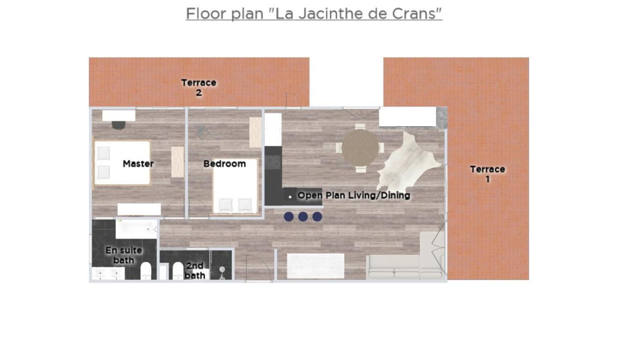 Apartament La Jacinthe De Crans Zewnętrze zdjęcie